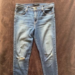 J Brand Alana High Rise Crop In Persuade Wash Style Jb001571 Skinny Jeans
